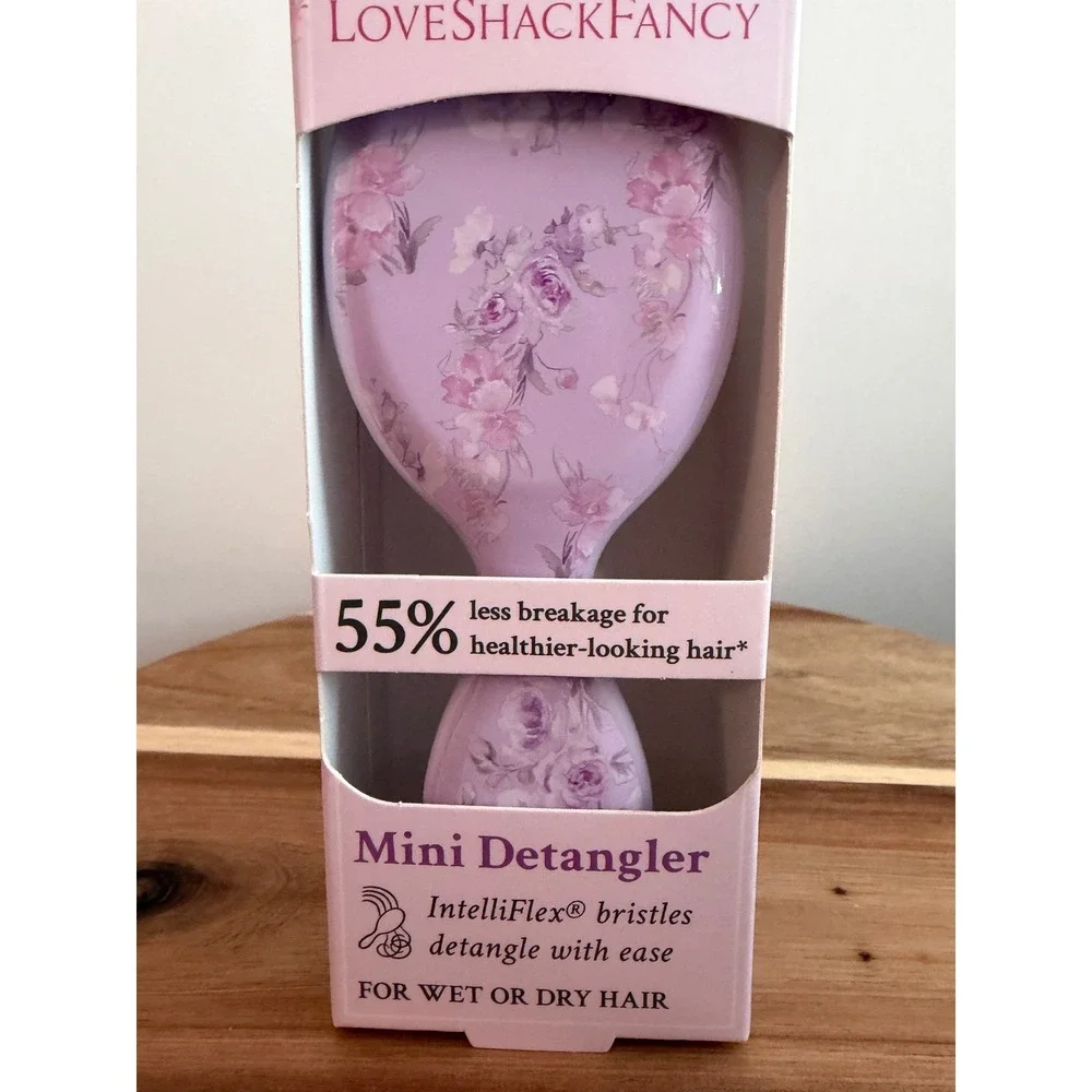 Wet Brush X Loveshackfancy Mini Detangler Brush Lavender Floral NEW